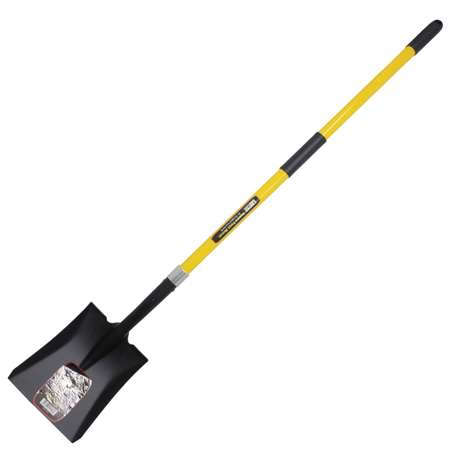 Square Point Shovel 48 in. Yellow Fiberglass Handle