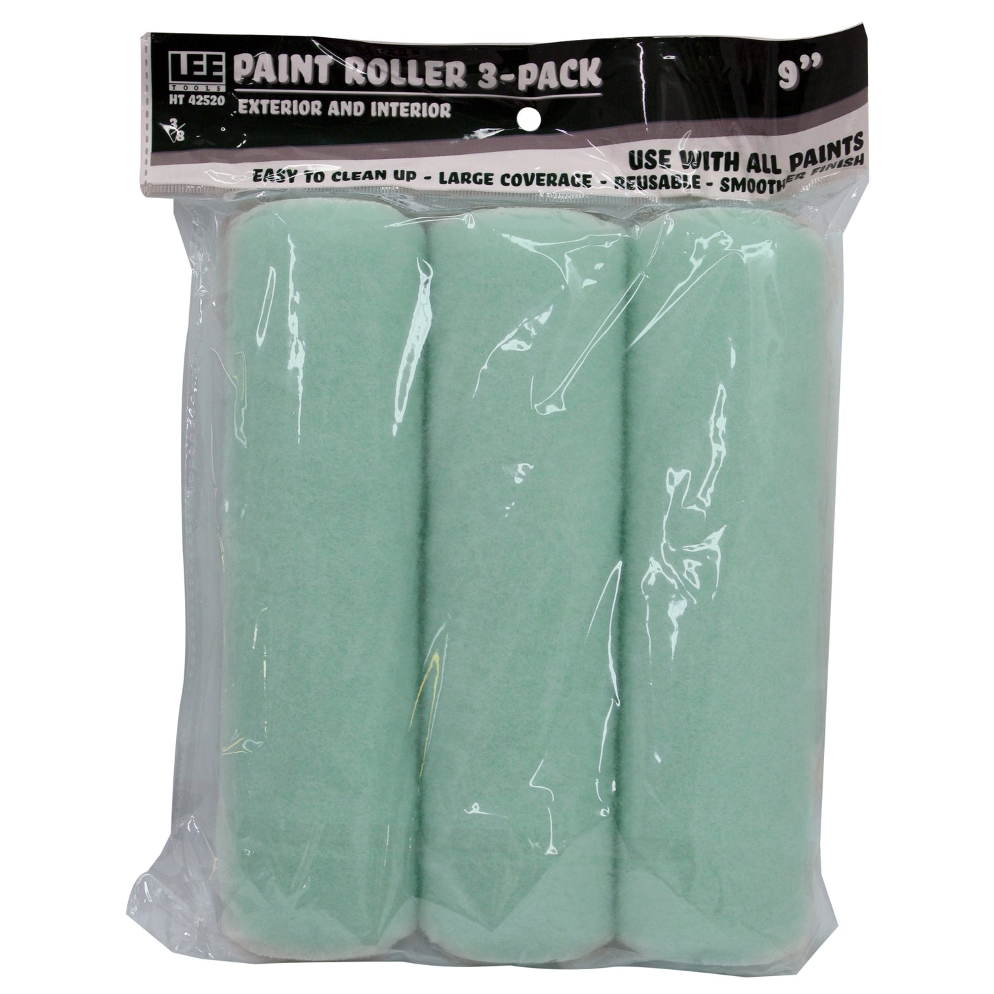 9" PAINT ROLLER COVER 3/8 IN. NAP - 3PACK