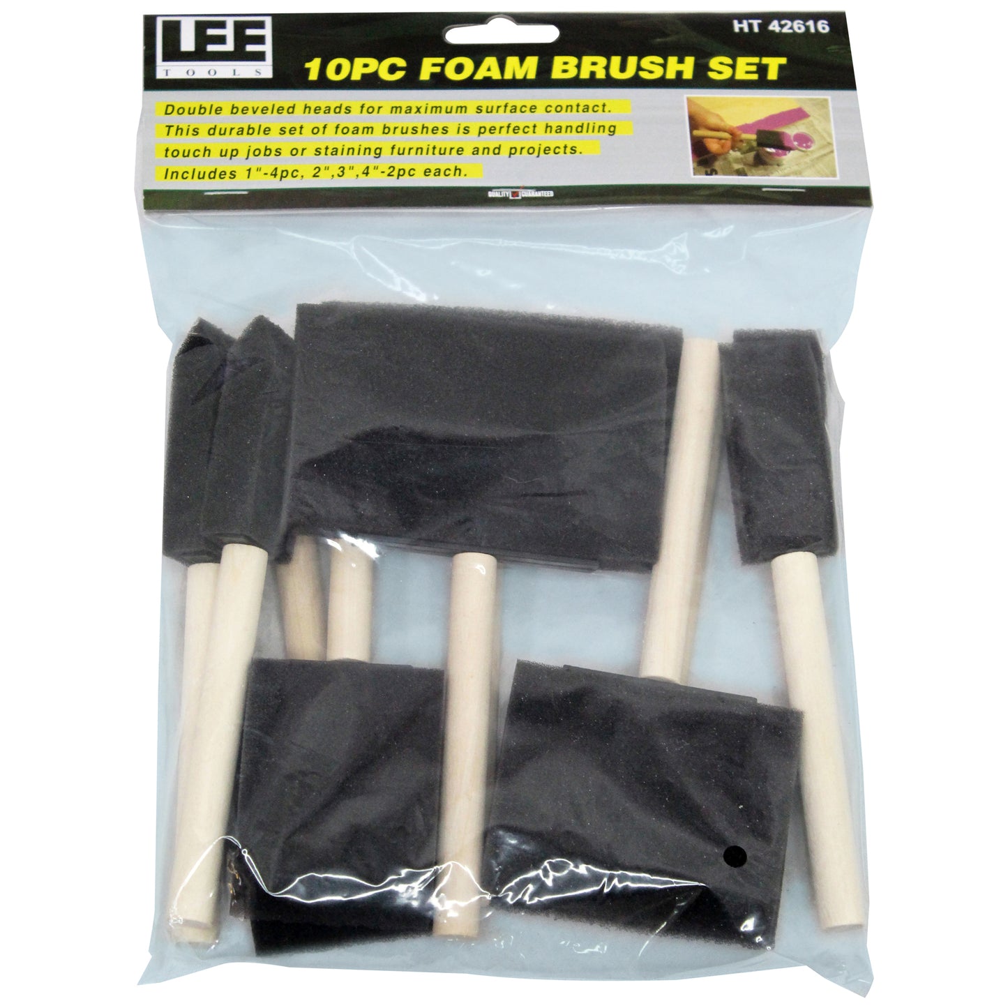 FOAM PAINT BRUSH SET 10PC