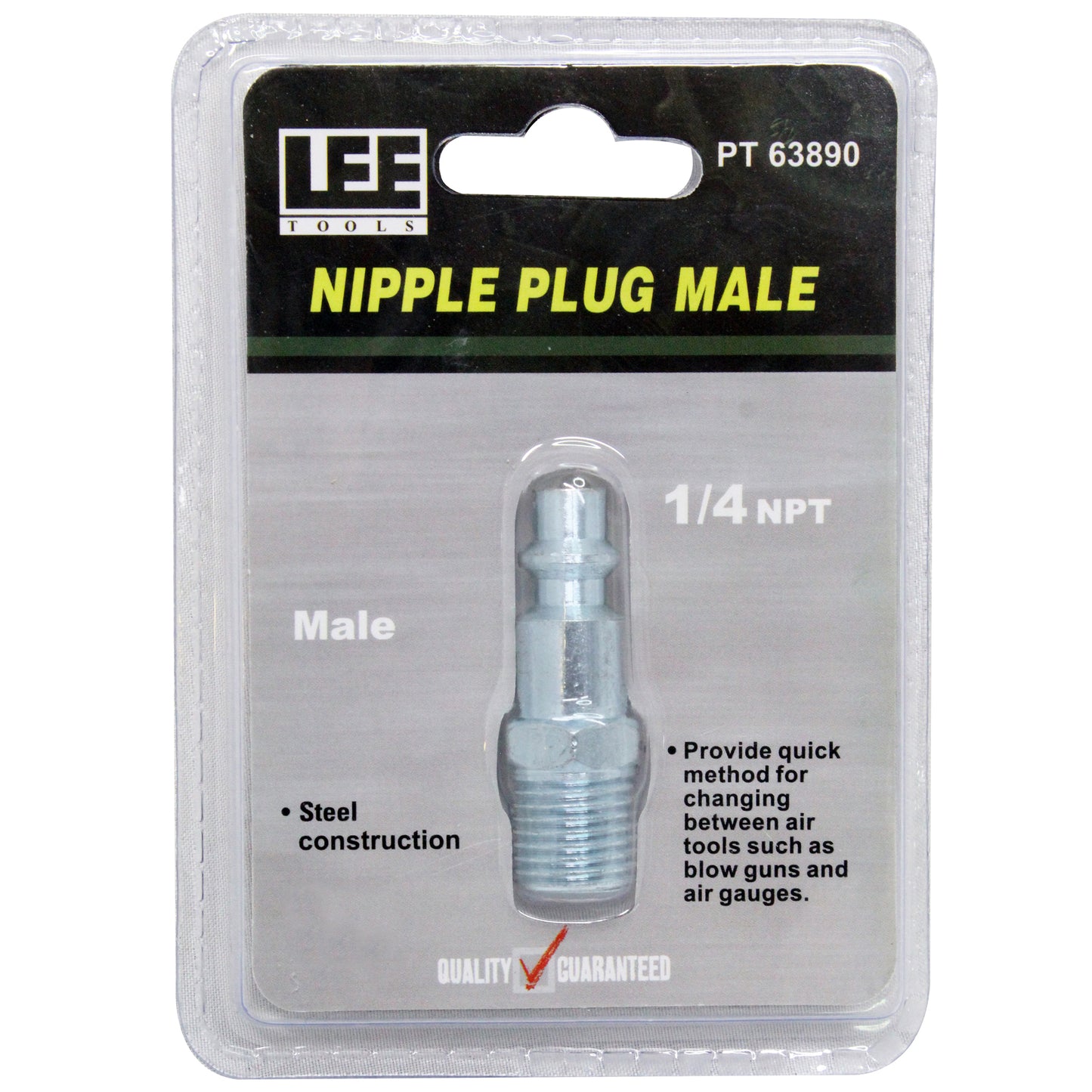 NIPPLE PLUG 1/4" MALE -STEEL