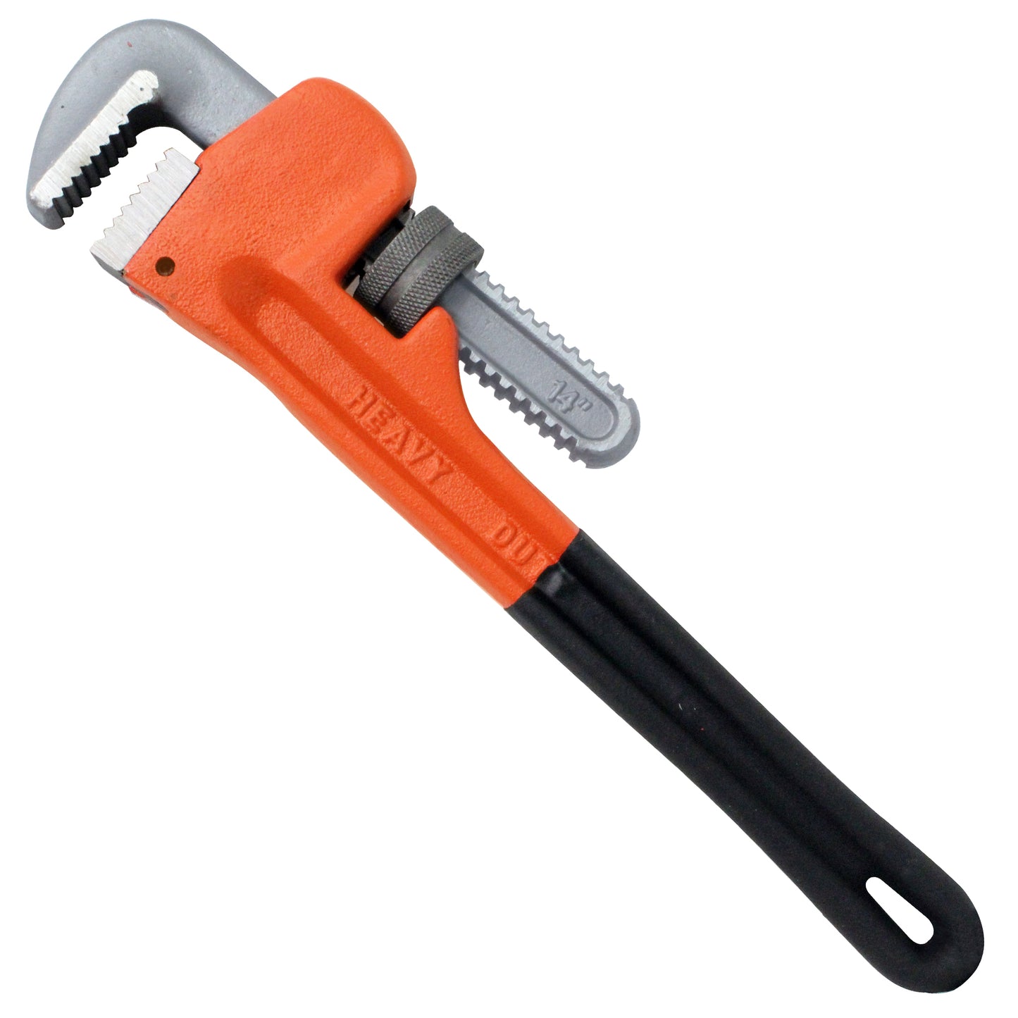 PIPE WRENCH 14" BLACK DIPPED HDL