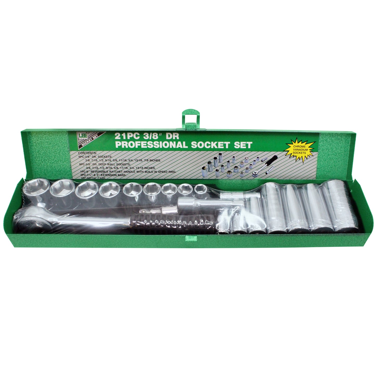 SKT SET 3/8DR 21PC SAE