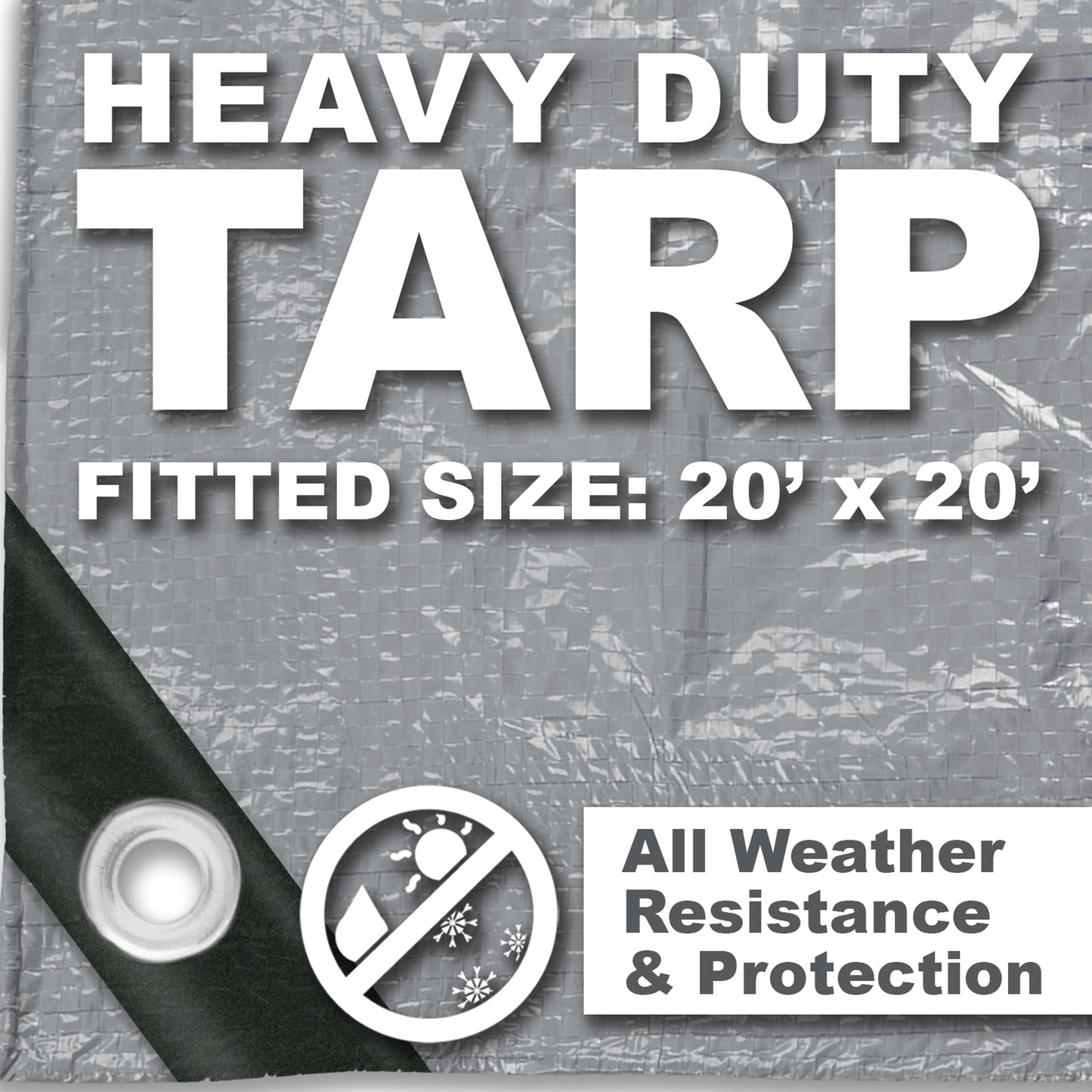 TARP 20FT X 20FT SILVER HD