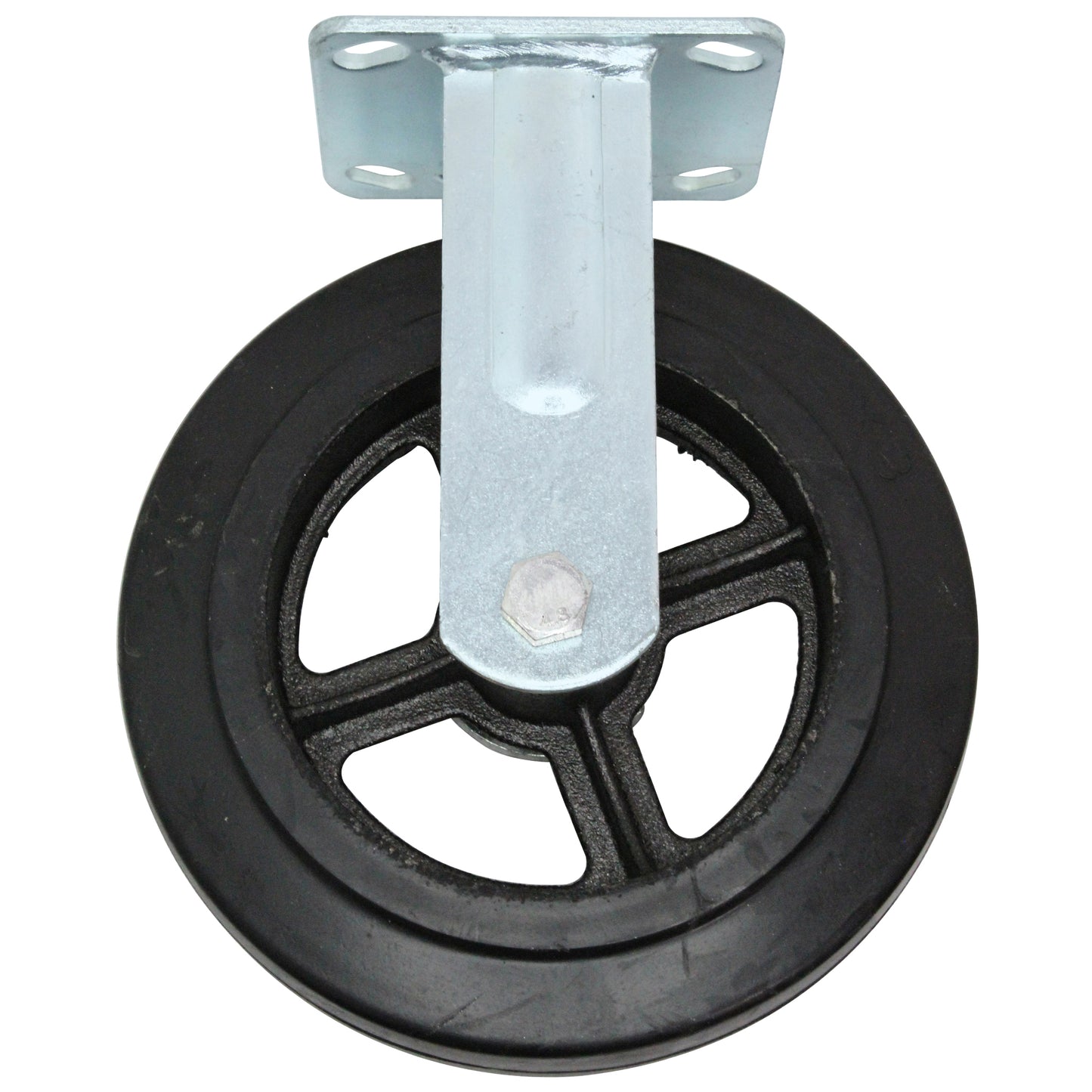 CASTER RIGID 8" RUBBER