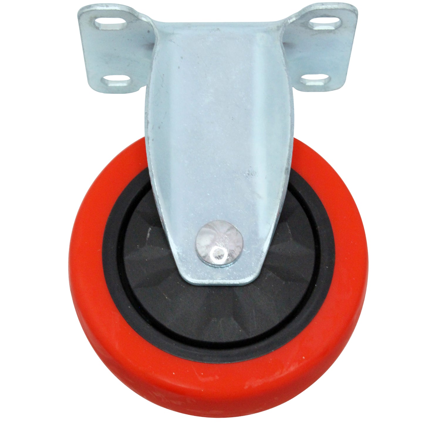 CASTER RIGID 4" RED PU