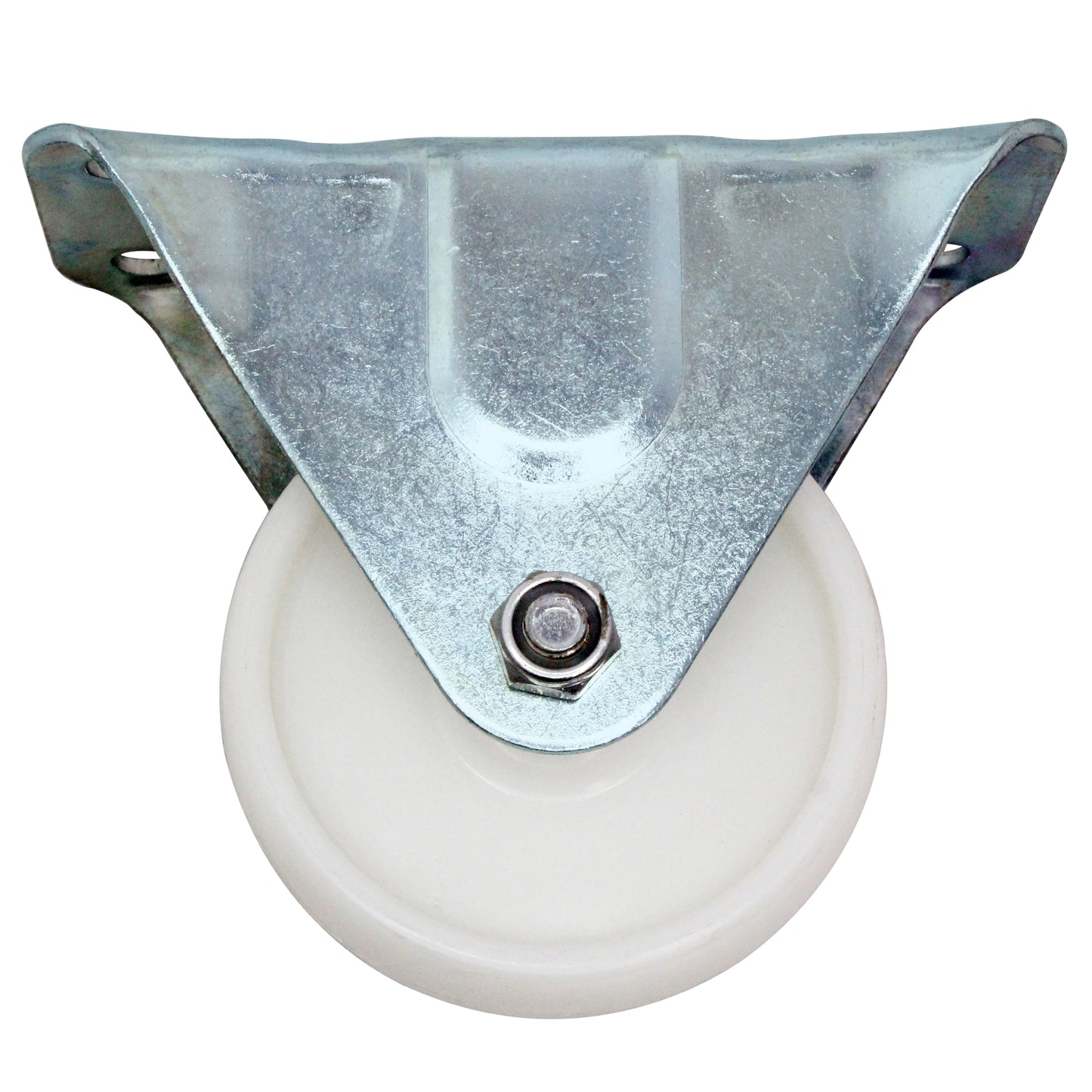 CASTER 4" RIGID WHITE NYLON