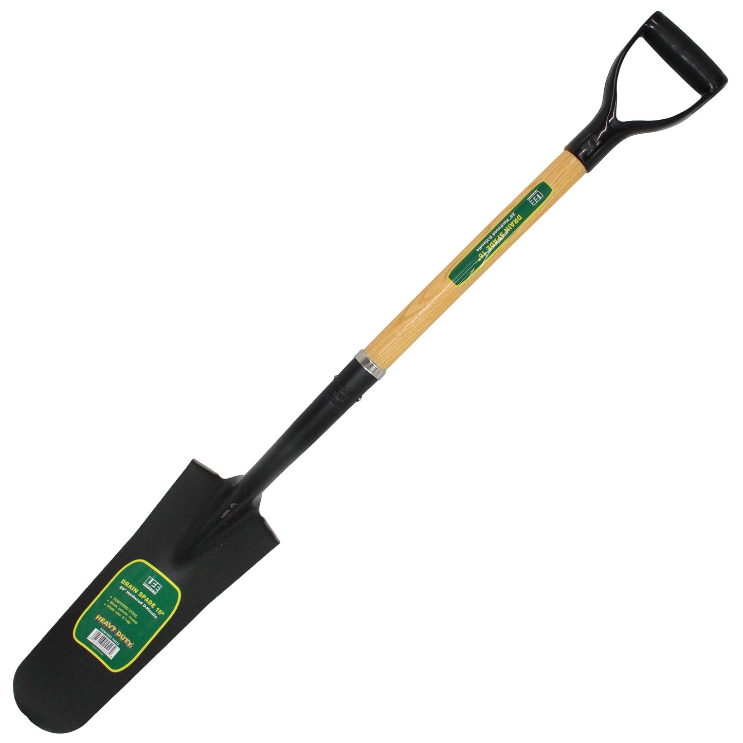 Drain Spade Shovel 16 in. Hardwood D-Handle