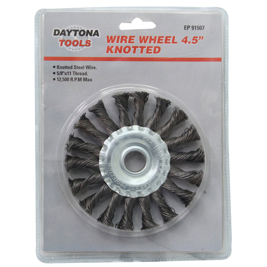 WIRE WHEEL 4.5" KNOTTED 5/8-11