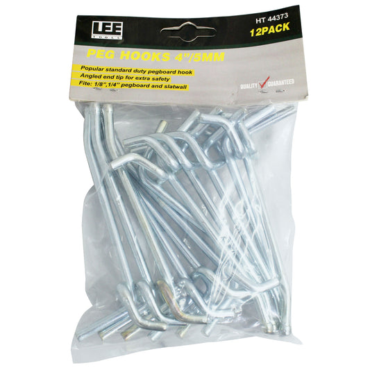 PEG HOOKS 4" 12PK 5MM HD