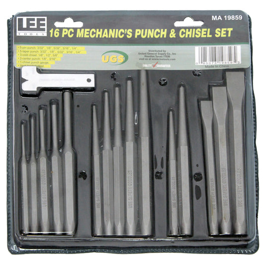 PUNCH & CHISEL 16PC SET GRN PK