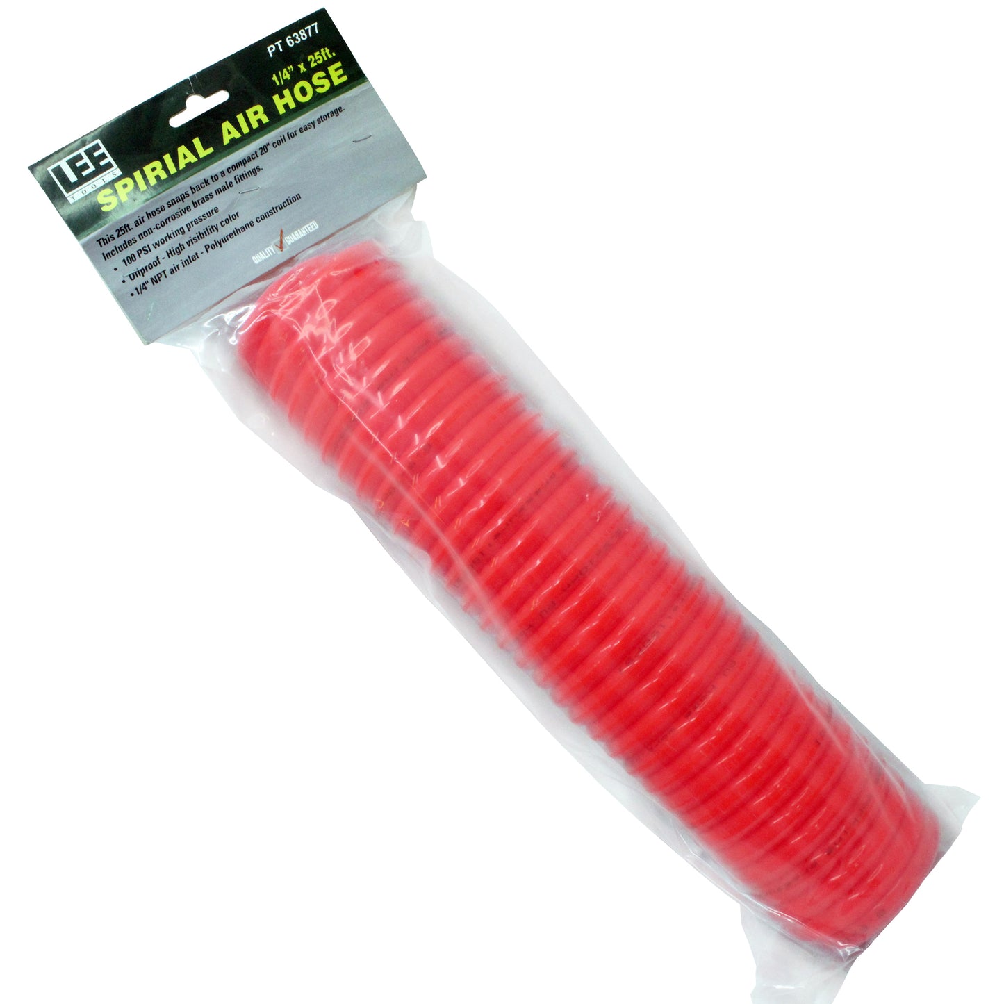 SPIRAL AIR HOSE 25FT X 1/4 PU