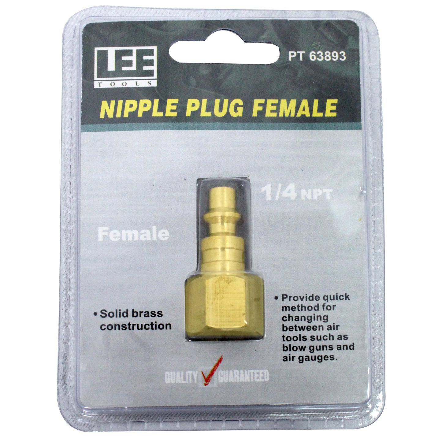 NIPPLE PLUG FEMALE BRASS