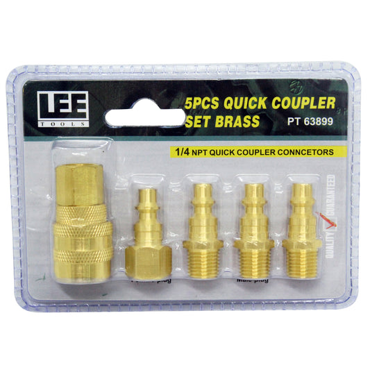 QUICK COUPLER 5PC.SET BRASS