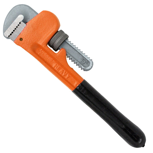 PIPE WRENCH 10" BLACK DIPPED HDL