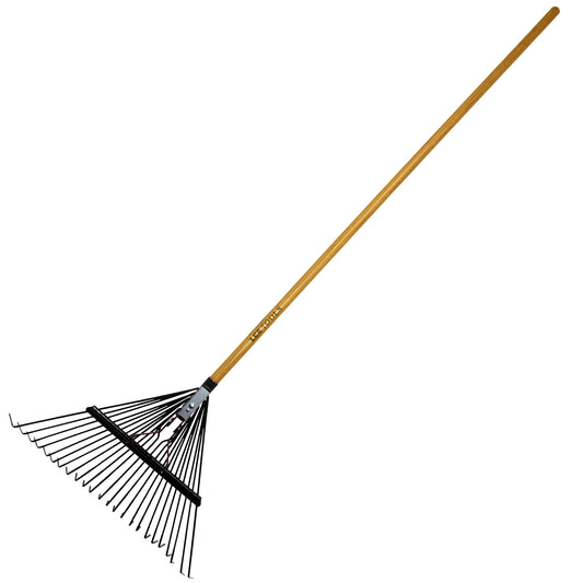 24 Inch Tine Spring Brace Rake with Hardwood Handle