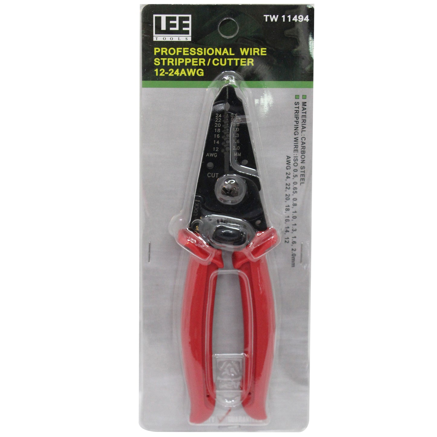 WIRE STRIPPER CUTTER RED 12-24AW