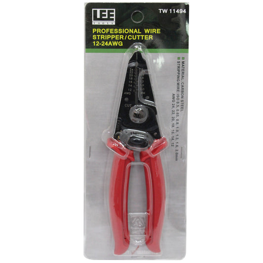 WIRE STRIPPER CUTTER RED 12-24AW