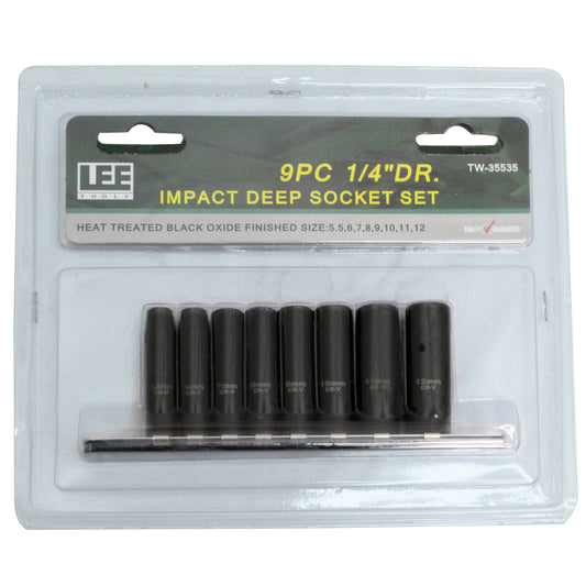 SKT SET 1/4DR IMP 9PC DP MET