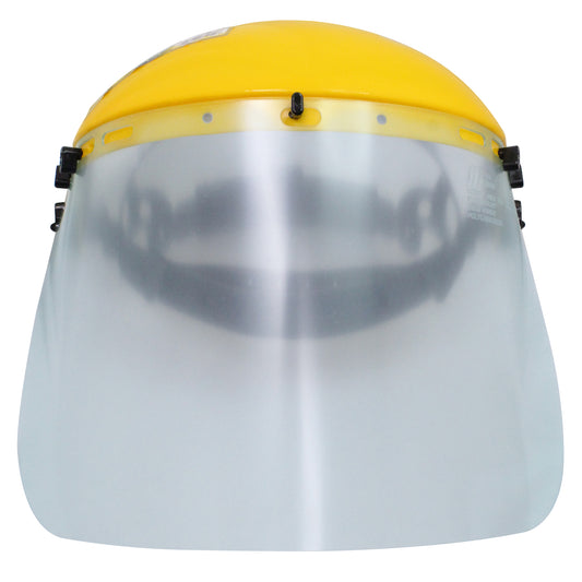 FACE SHIELD W/CLEAR VISOR YELL