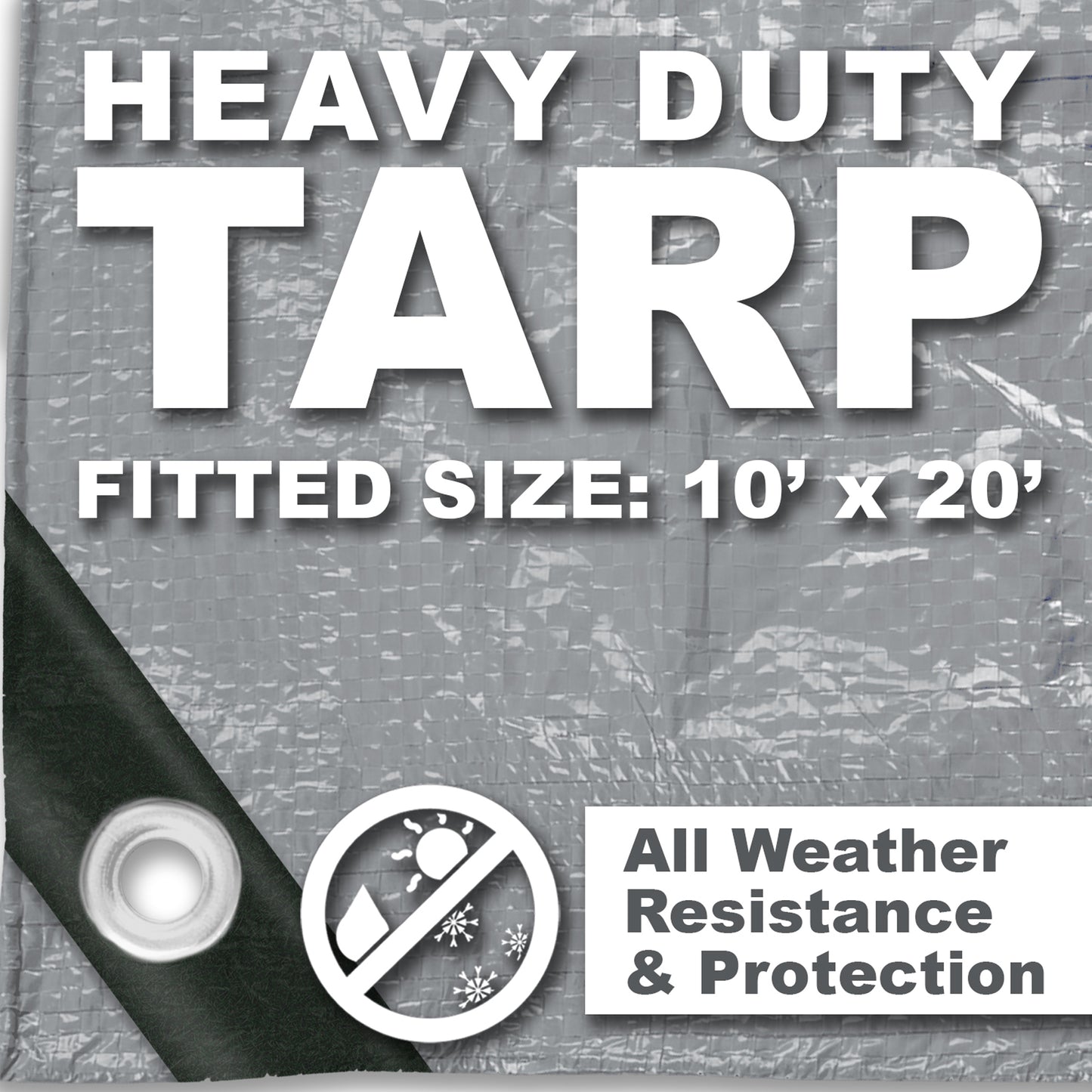 TARP 10FT X 20FT SILVER HD