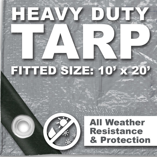 TARP 10FT X 20FT SILVER HD