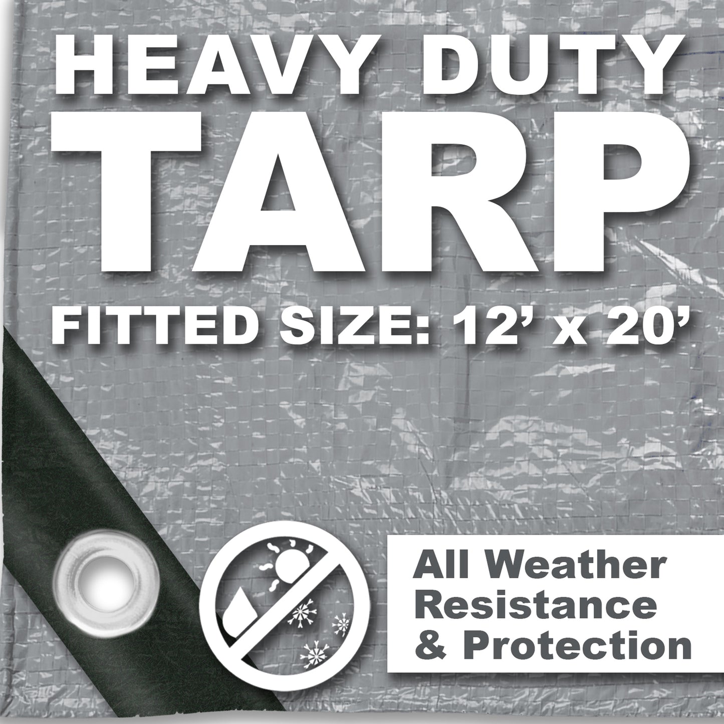 TARP 12FT X 20FT SILVER HD