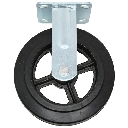 CASTER RIGID 8" RUBBER