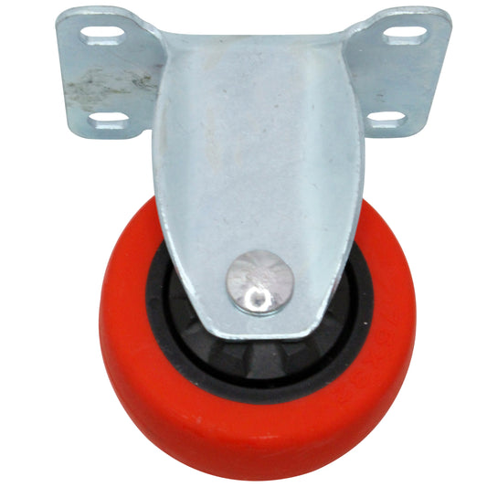 CASTER RIGID 3" RED PU