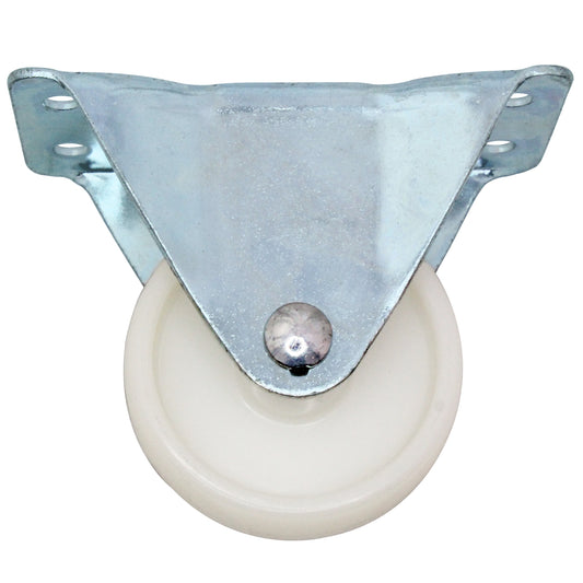 CASTER 3" RIGID WHITE NYLON